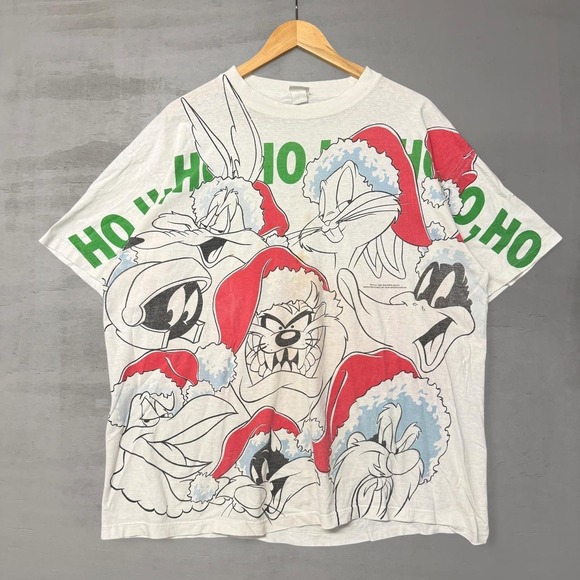 Sun Sportswear Other - Looney Tunes Shirt White Vintage 1993 Christmas AOP All Over Print XL